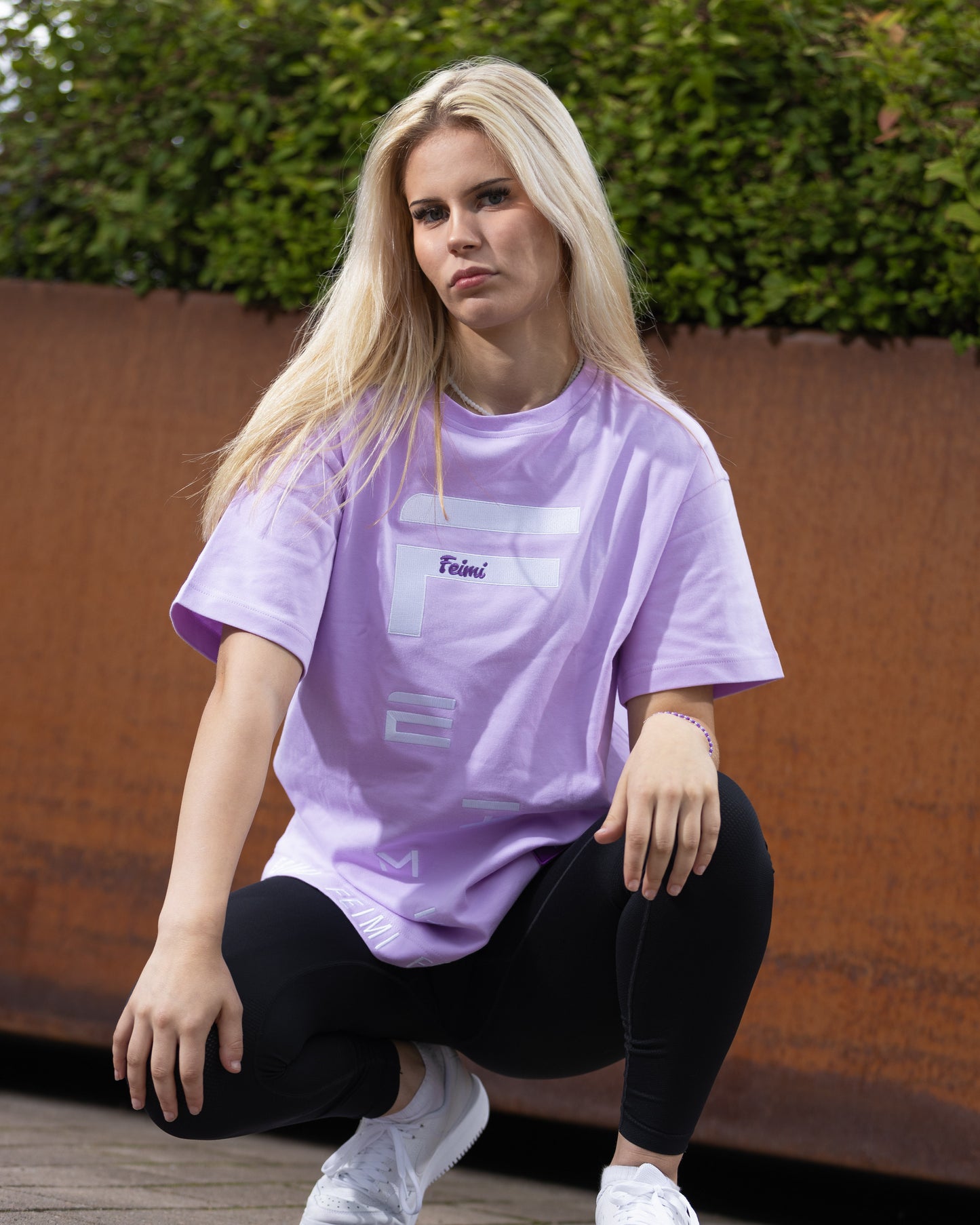 Purple UNISEX oversize t-paita