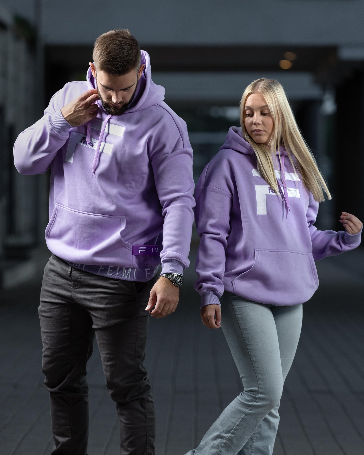 Purple UNISEX oversize huppari