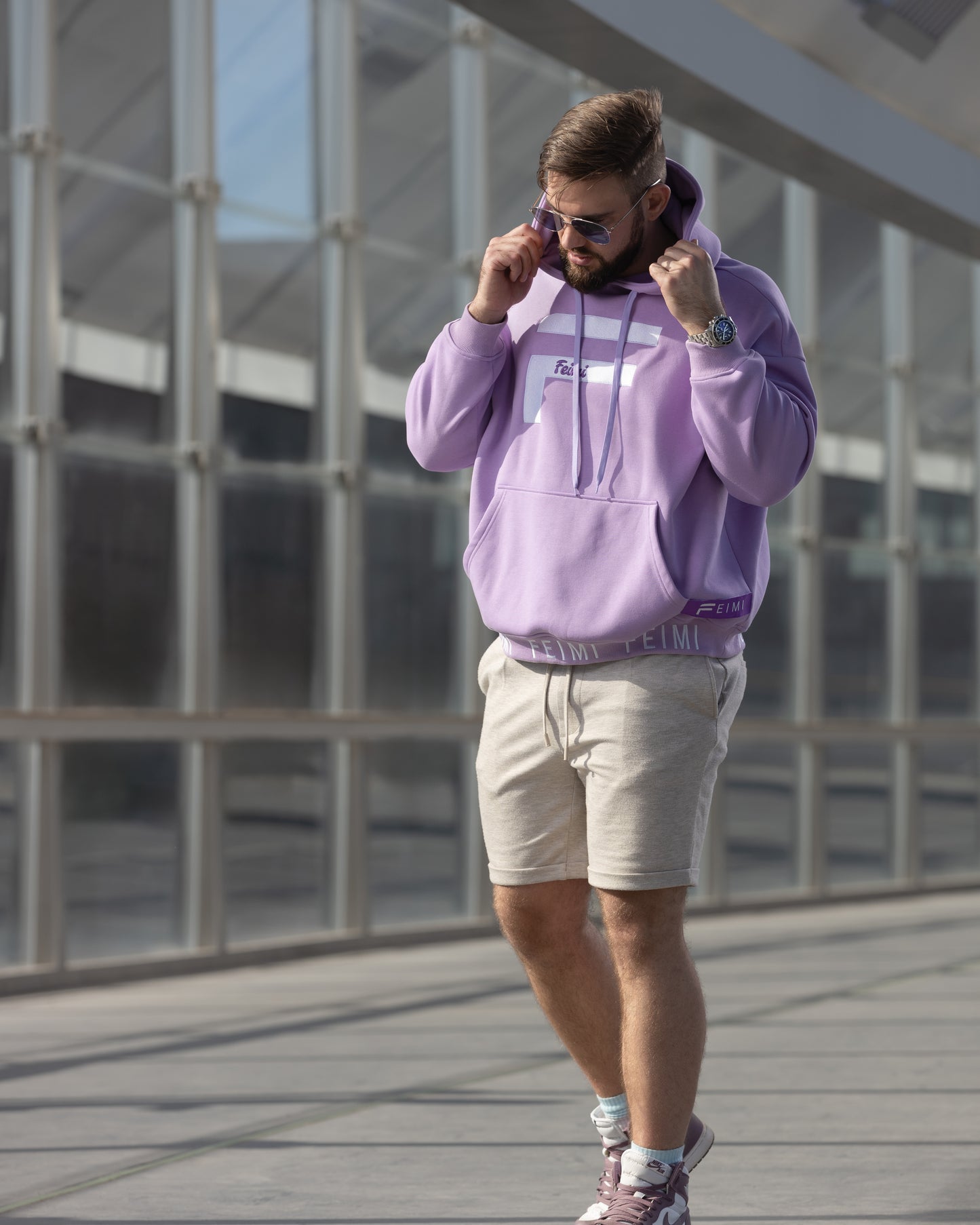 Purple UNISEX oversize huppari